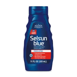 Selsun Blue Medicated Antidandruff Shampoo, Maximum Strength Scalp Treatment - 11 fl. oz.